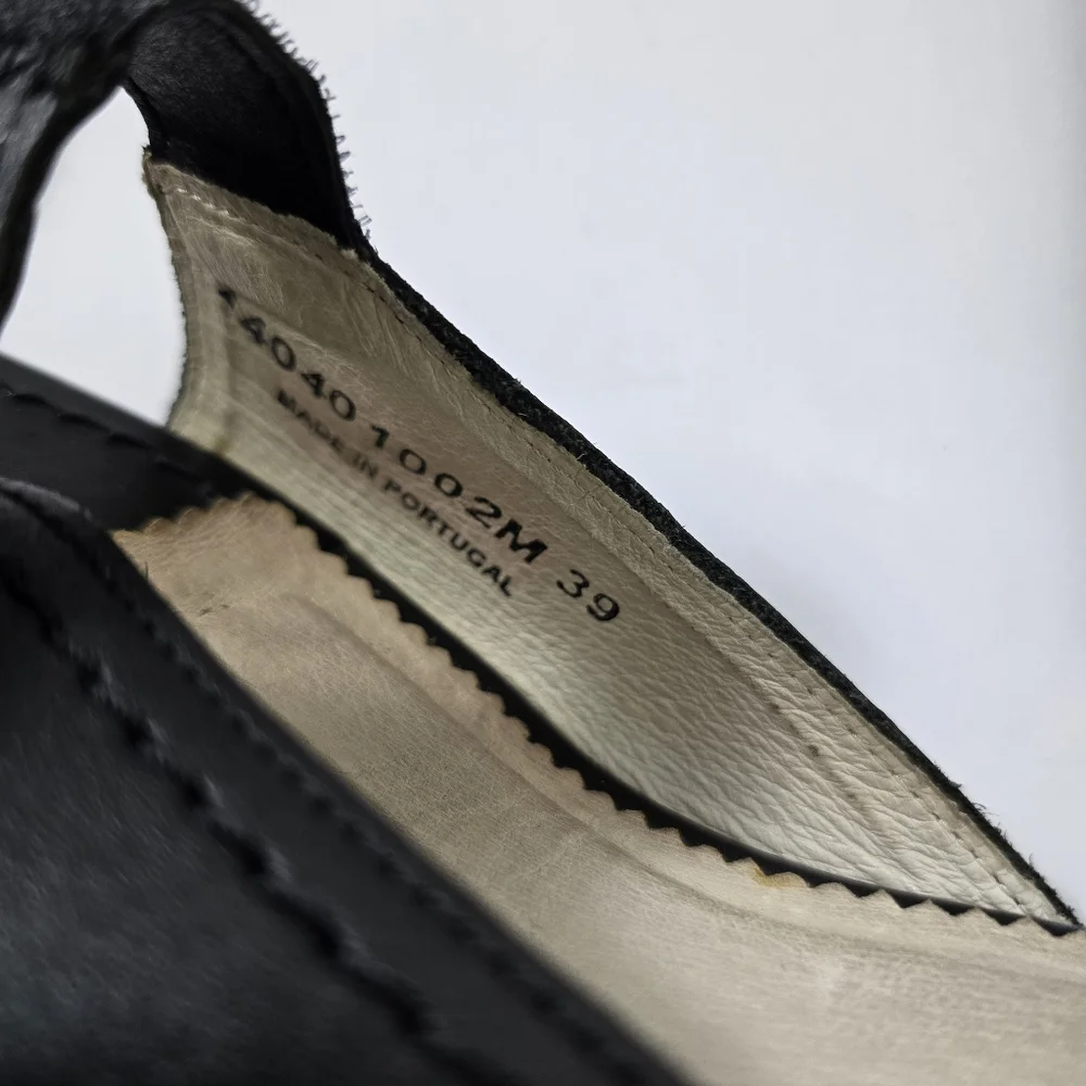 Fly London Gril  Black Wedge slip-on mules Dress Shoes size 39